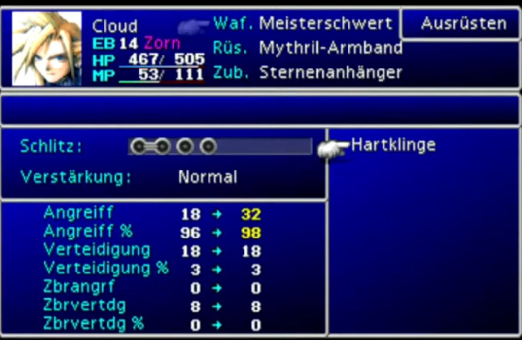 FF7 Cloud rüstet eine neue Waffe aus