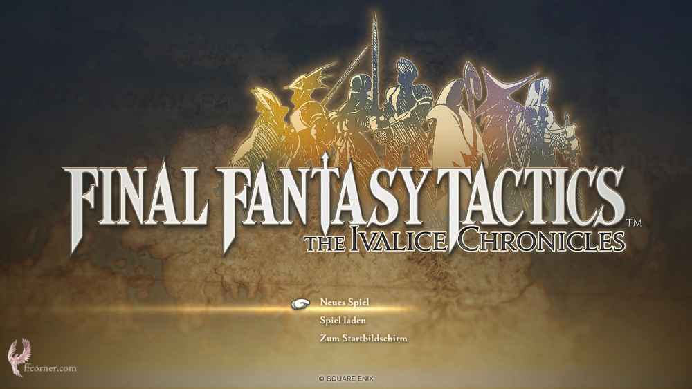 FFT - The Ivalice Chronicles - Startbildschirm